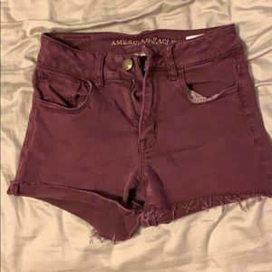 Maroon Hi-Rise Shortie. Size 0. Super stretch